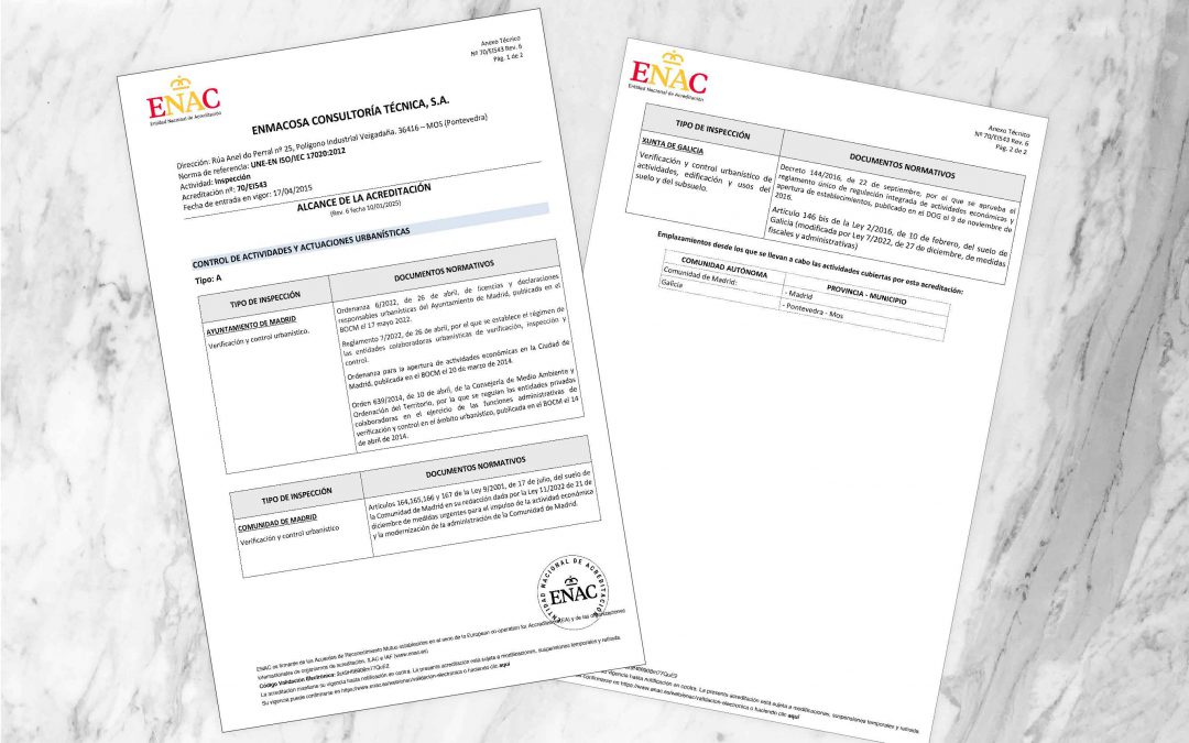 Enmacosa amplía su acreditación como ECU a toda la Comunidad de Madrid